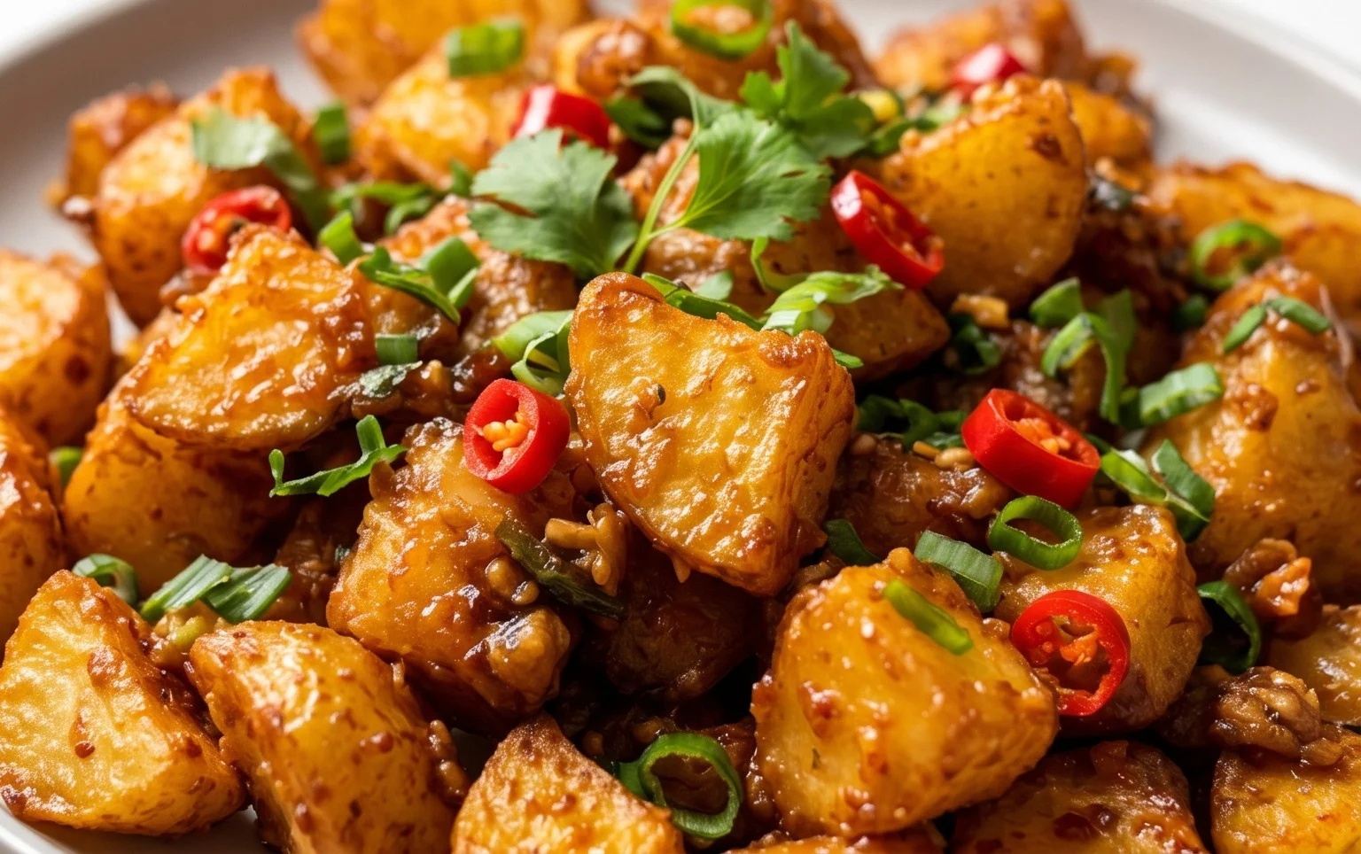 Crispy Honey Chilli Potatoes