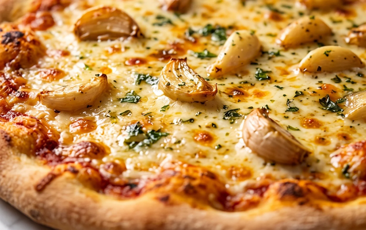 buttery garlic pizza