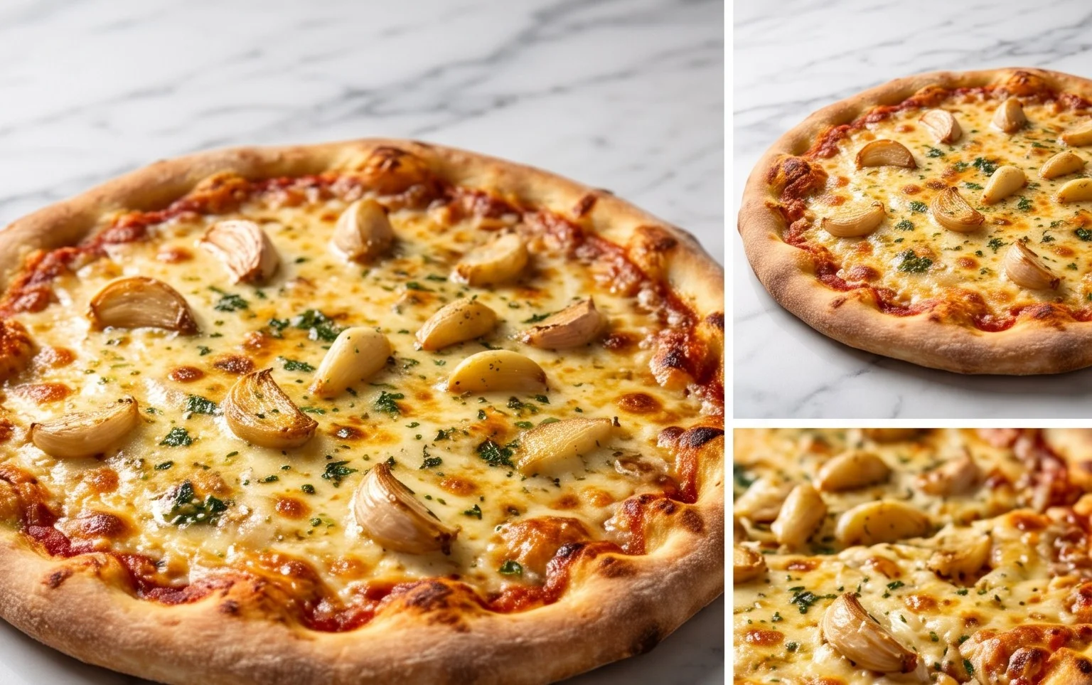 buttery garlic pizza