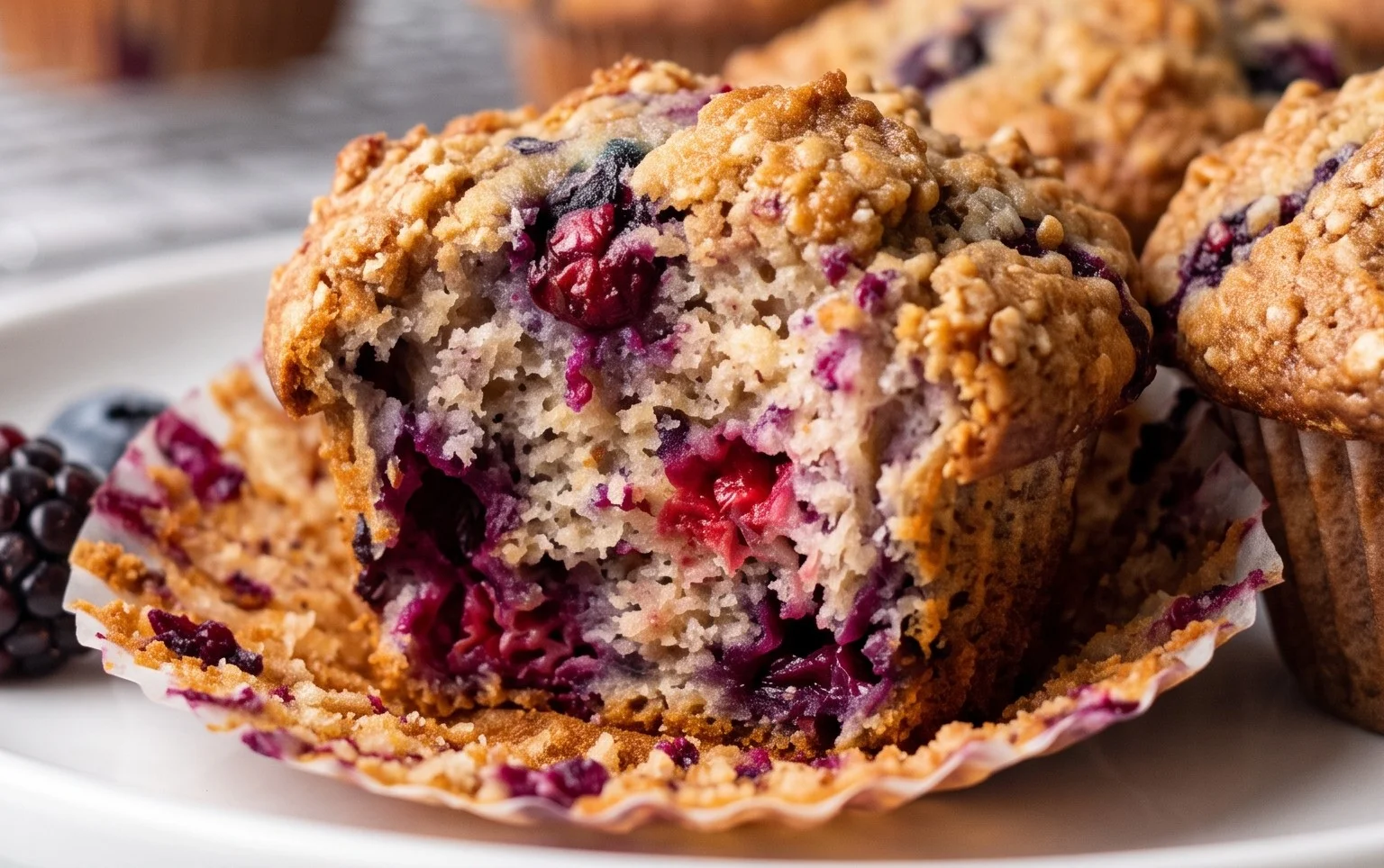 Bakery Style Mixed Berry Muffins | with Frozen Berries