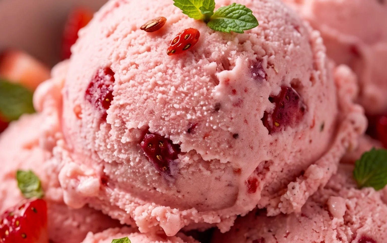 Homemade Strawberry Ice Cream