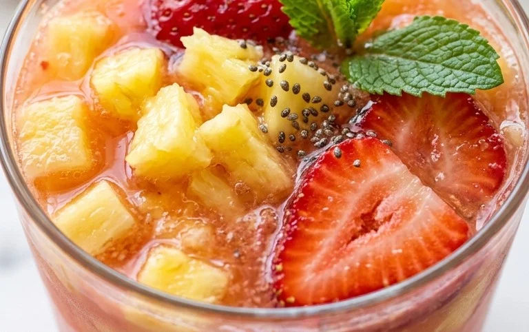 Pineapple Strawberry Agua Fresca
