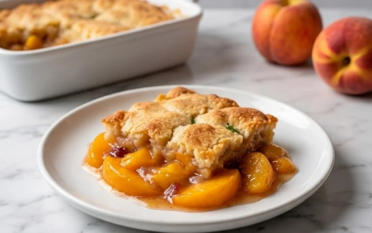The Easiest Southern Peach Cobbler