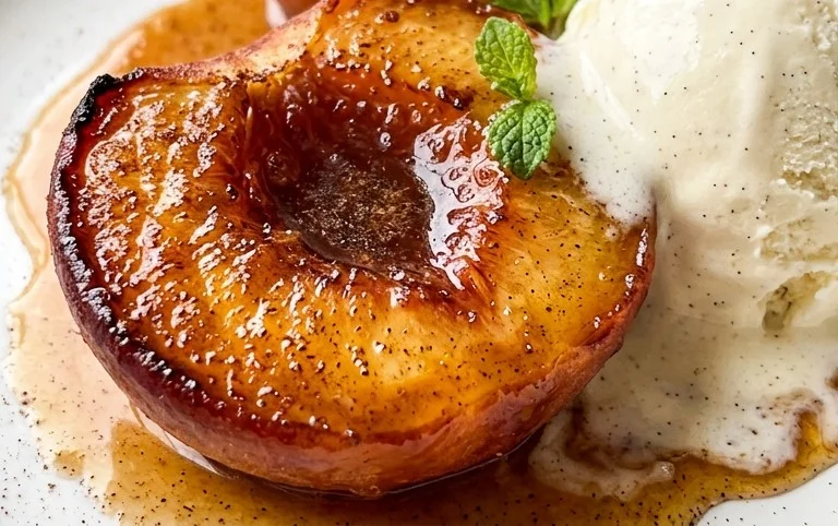 Cinnamon Sugar Baked Peaches