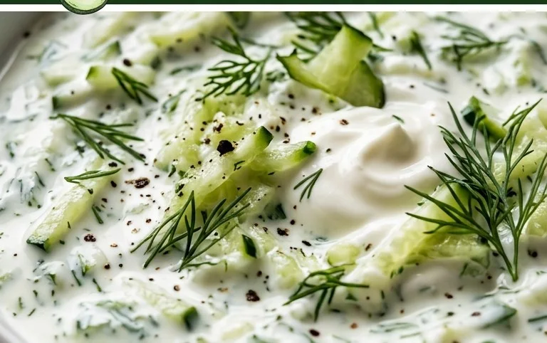 Cucumber Dip with Sour Cream and Dill