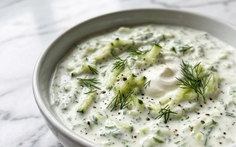 Cucumber Dip with Sour Cream and Dill