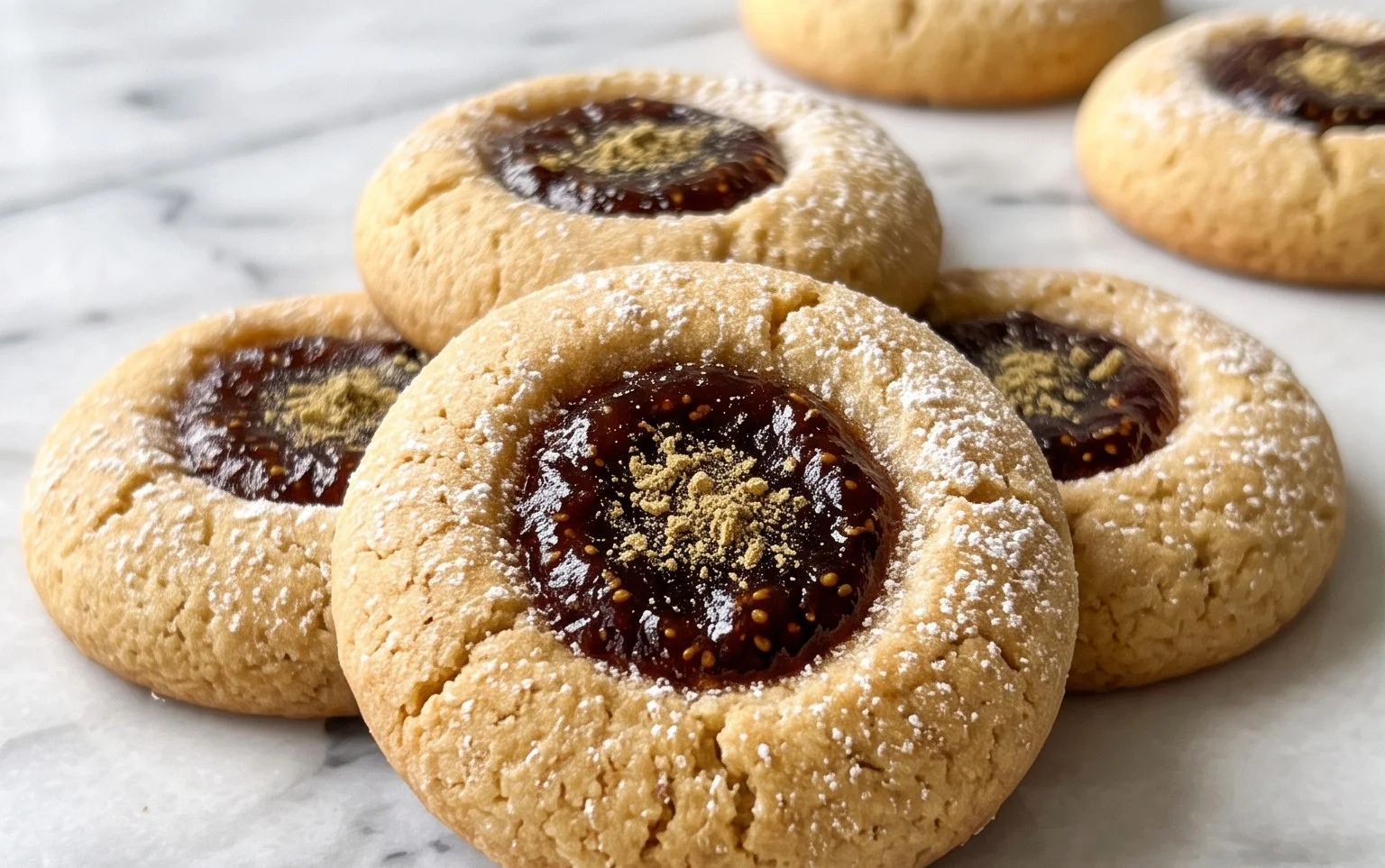 Cardamom Fig Thumbprint Cookies