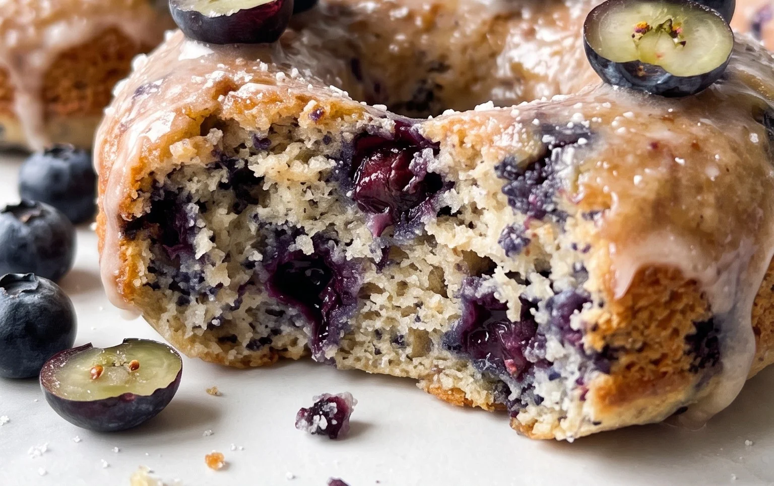 Blueberry Cake Donuts