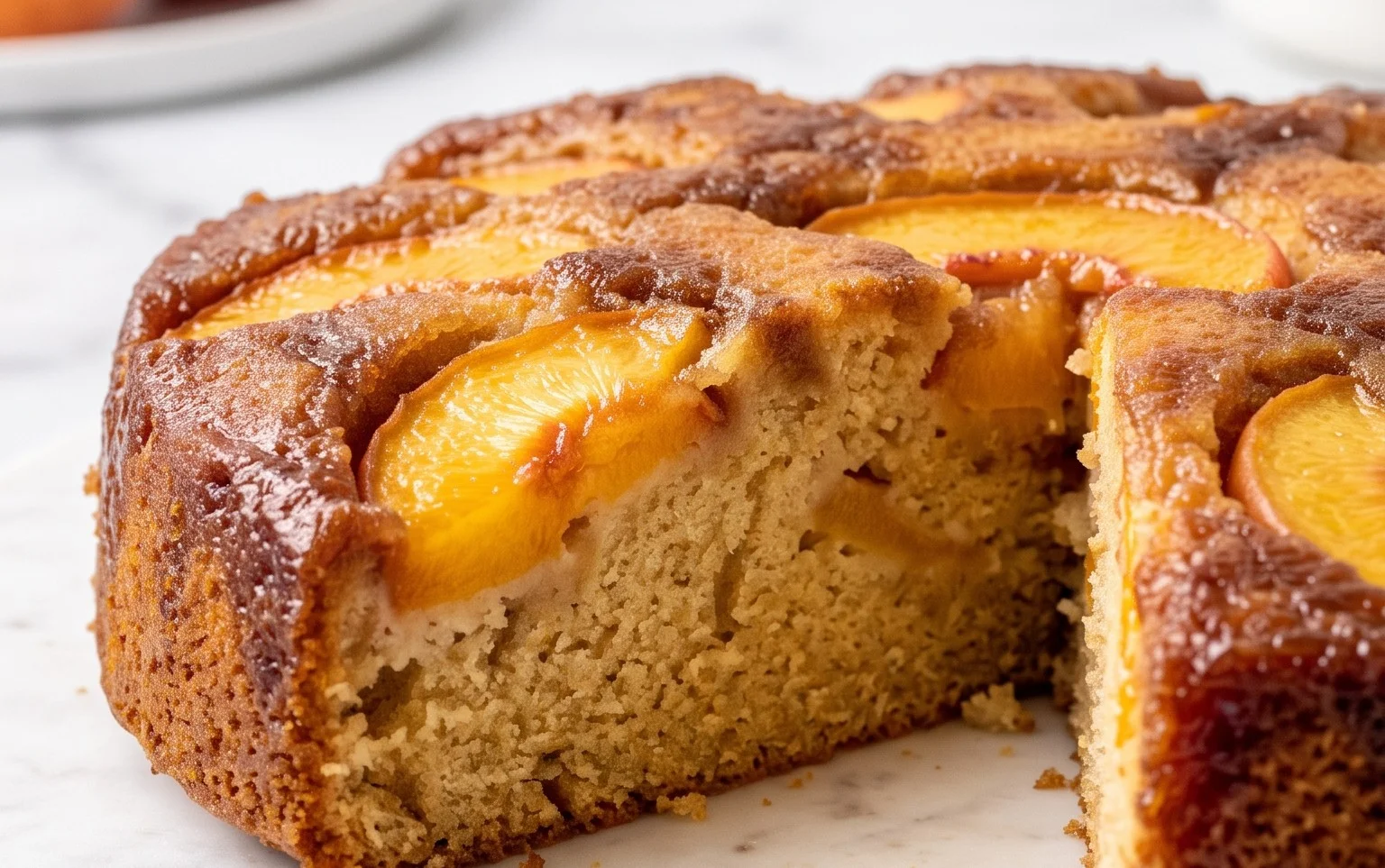 Brown Sugar Peach Cake