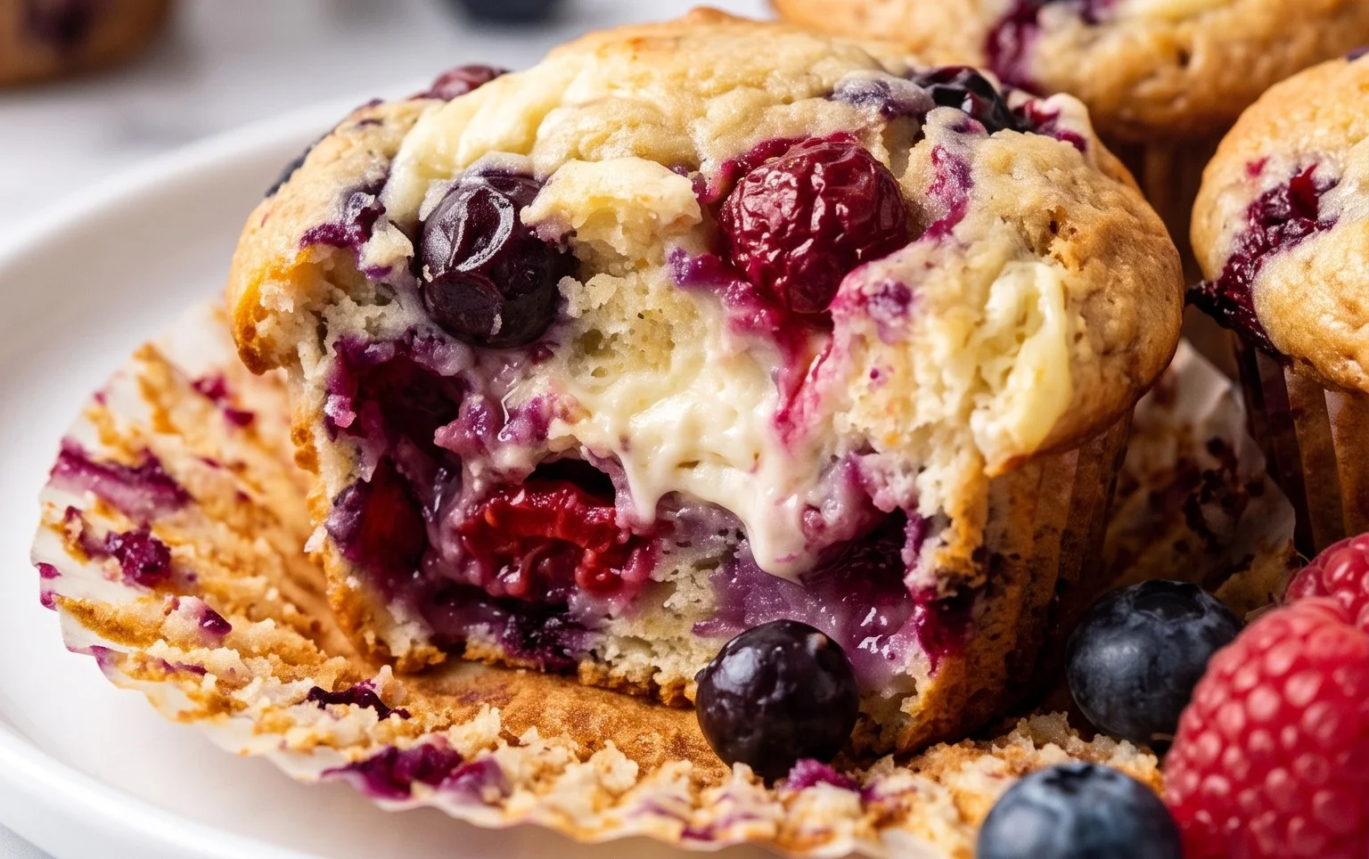 Berry Cream Cheese Muffins