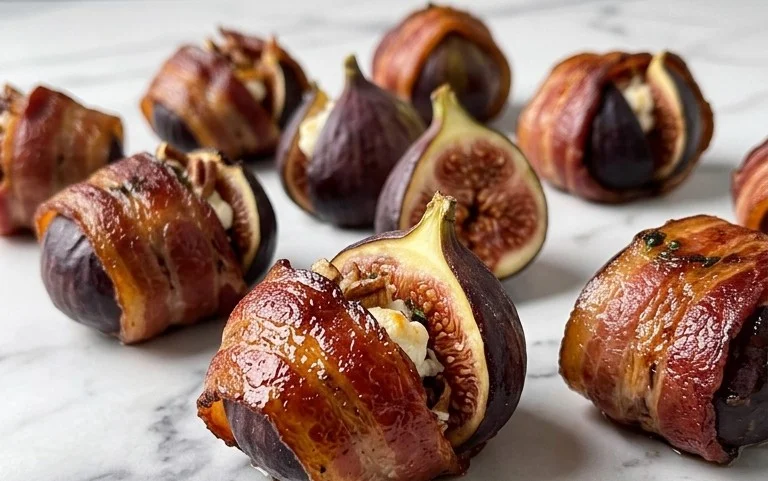 Beef Bacon Wrapped Stuffed Figs
