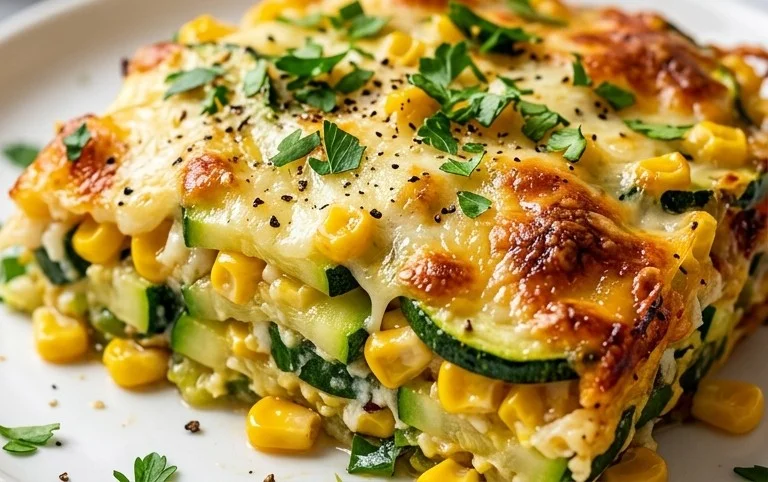 Zucchini Corn Parmesan Bake Recipe