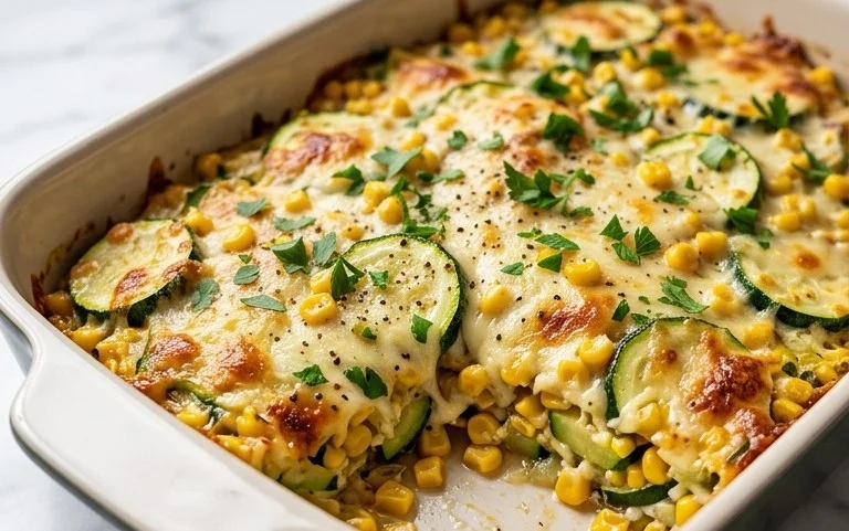 Zucchini Corn Parmesan Bake Recipe