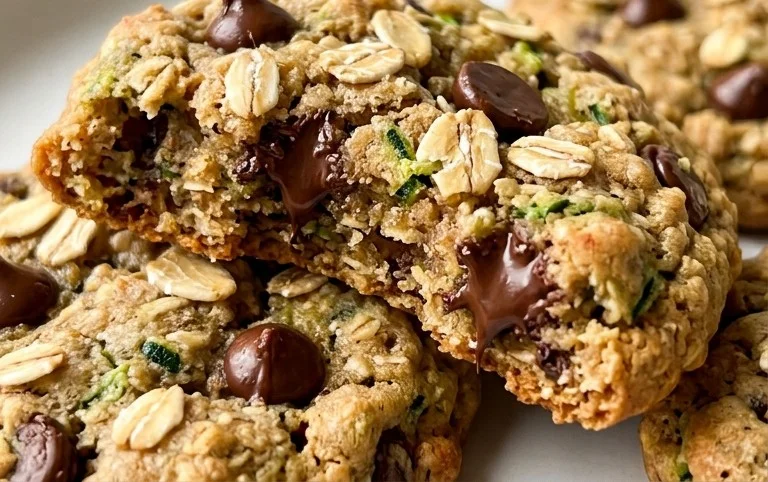 Homemade Zucchini-Oat Chocolate Chip Cookies