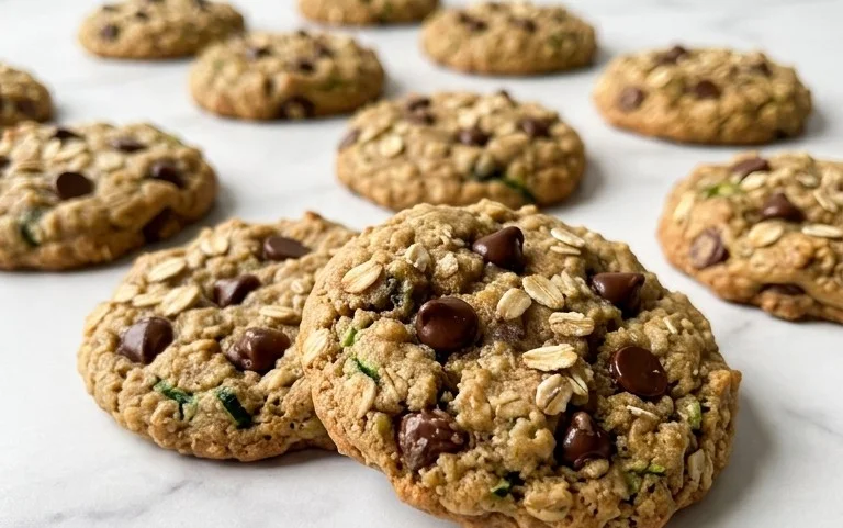 Homemade Zucchini-Oat Chocolate Chip Cookies