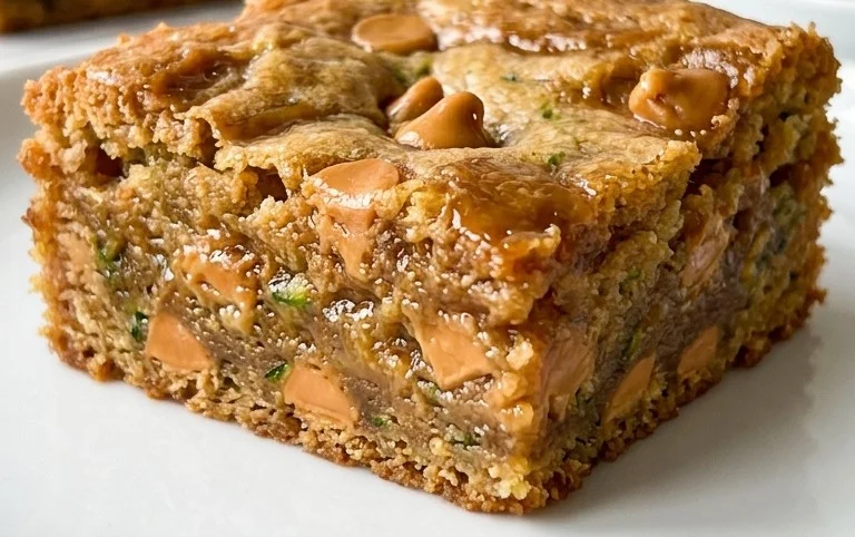 Chewy Butterscotch Zucchini Blondies