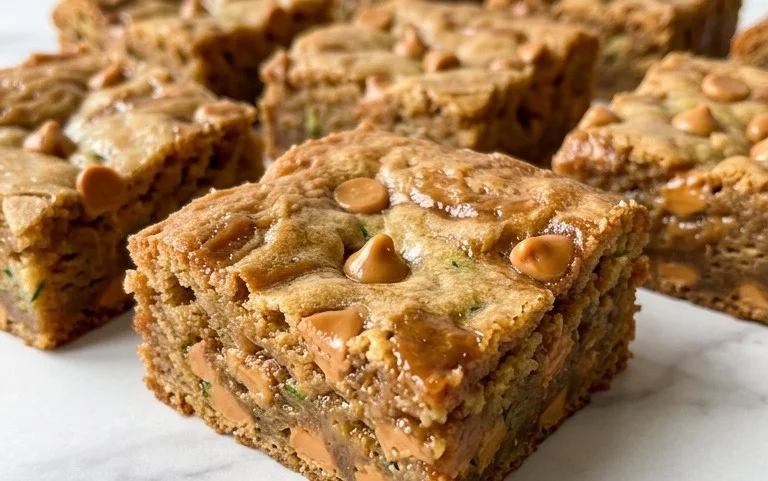 Chewy Butterscotch Zucchini Blondies